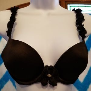VS Ruffle Strap Flower Bling Bra Size 32B